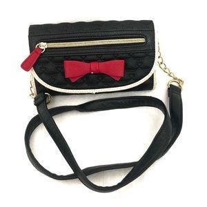 Betsey Johnson Black and Red  Crossbody